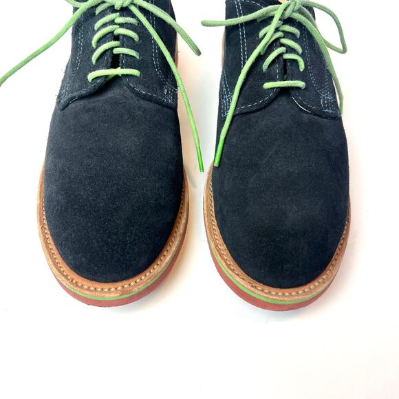 Walk-Over Suede Derby Oxford Shoe Navy Green Heritage Preppy Size 8.5 main image 8